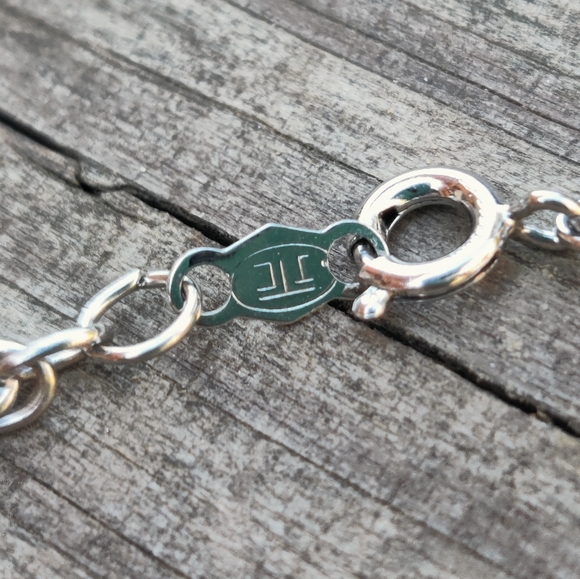 Vintage JTC Sterling agate pendant necklace - Picture 6 of 11